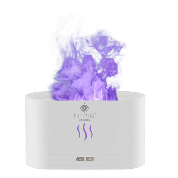 PureAire London Ultrasonic Flame Effect Diffuser White