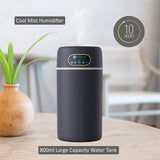 PureAire Ultrasonic Humidifier Black 800ml USB