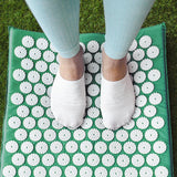 Salveo Acupressure Mat & Pillow Set Green inc Bag