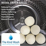 The Kind Wash Pure New Zealand Wool Dryer Balls 6-Pack
