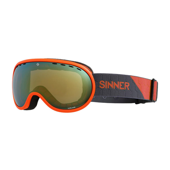 Sinner Vorlage Ski Goggles Matte Orange With Orange Mirrored Lens Adult Unisex