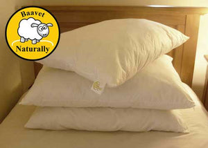 Baavet Pillow 75x50cm 100% Pure Wool Luxury Hypo Allergenic Anti Dust Mite