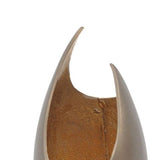 Libra Empire Gold Flame Vase Matt Bronze Finish 24cm