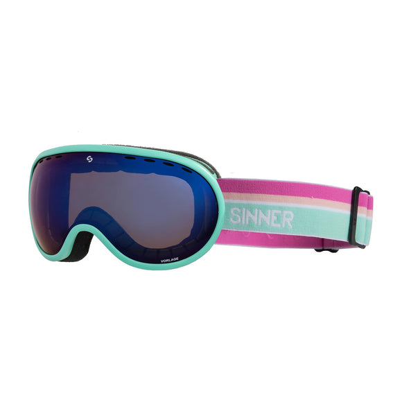 Sinner Vorlage Ski Goggles Matte Mint With Blue Mirrored Lens Adult Unisex