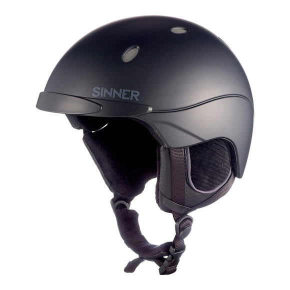 Sinner Titan Ski Helmet Matte Black Junior Unisex Small (56)