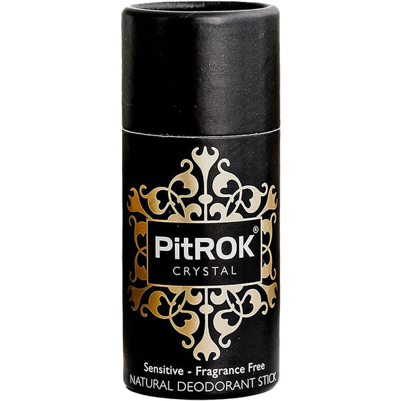 PitROK Crystal Natural Deodorant Stick 100g Cardboard Tube For Sensitive Skin & Fragrance Free