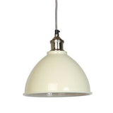 Culinary Concepts Polished Nickel Pendant Light Cream Shade