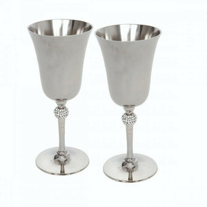 Culinary Concepts Pair Of Wine Goblets With Crystal Sphere