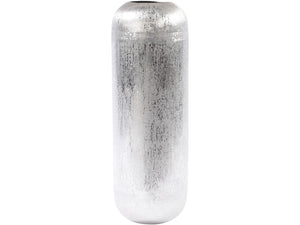 Libra Brushed Silver Decorative Aluminium Vase Large