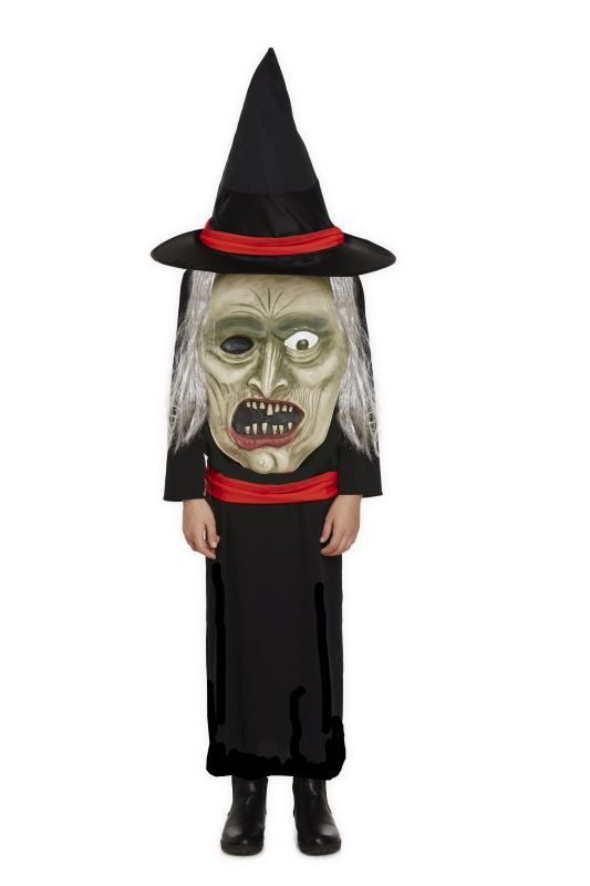 Henbrandt Witch With Jumbo Face Costume 4-6  Years